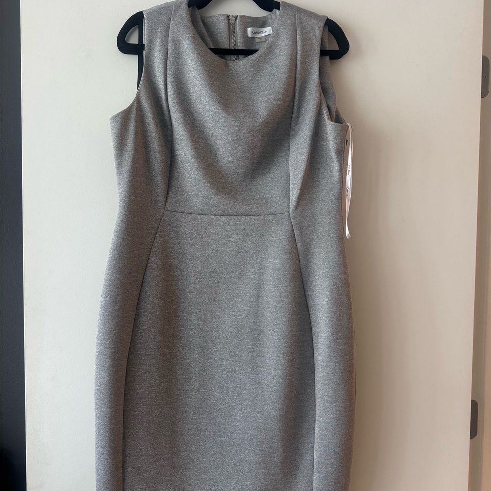 Elegant Gray Sleeveless Dress